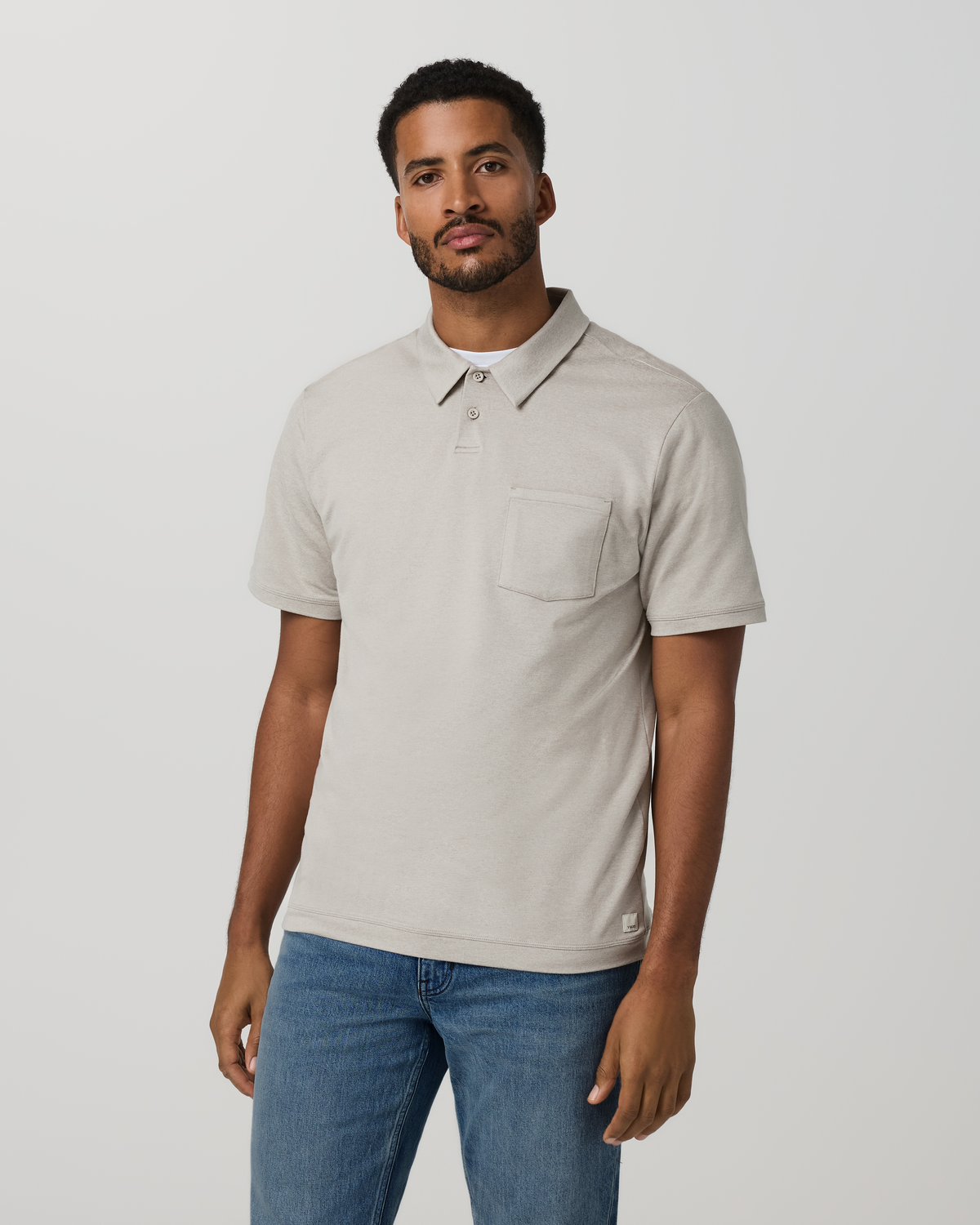Vuori Short Sleeve Ponto Performance Polo Dark Salt Heather