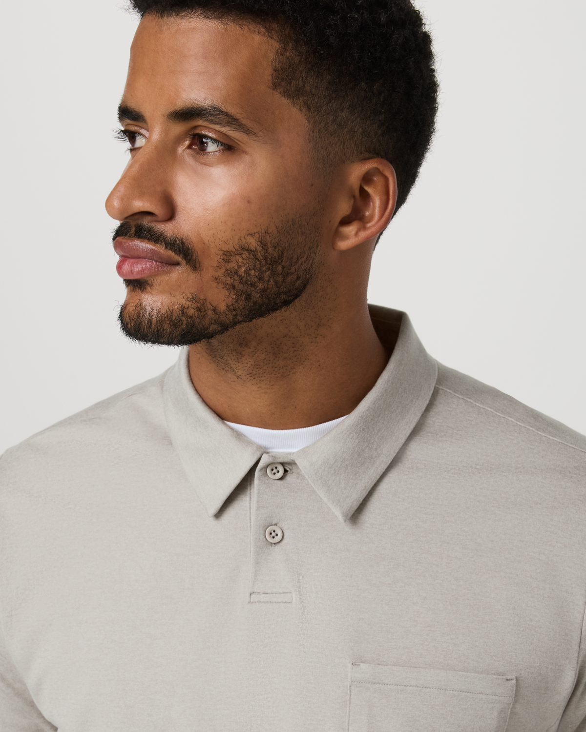 Vuori Short Sleeve Ponto Performance Polo Dark Salt Heather