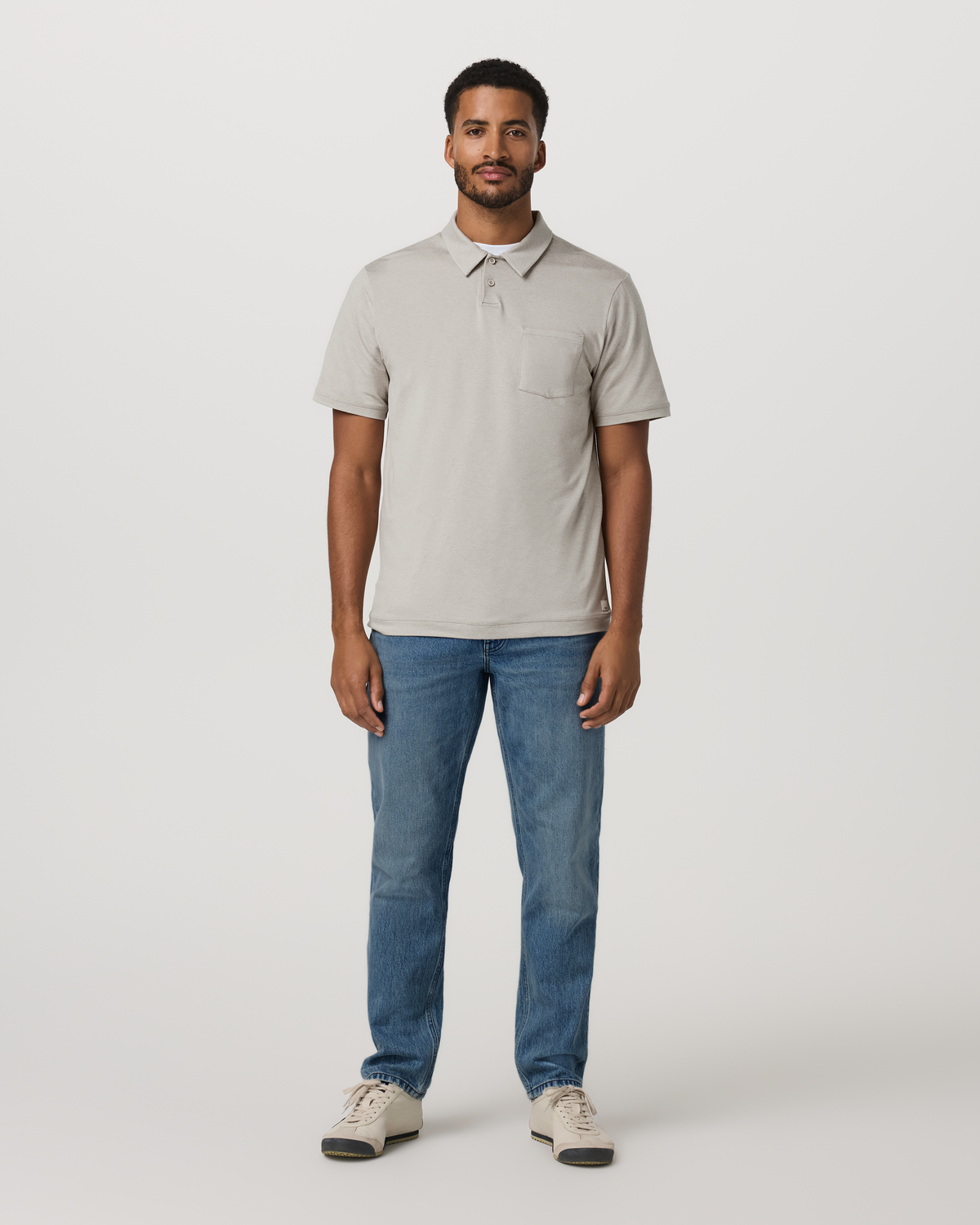 Vuori Short Sleeve Ponto Performance Polo Dark Salt Heather