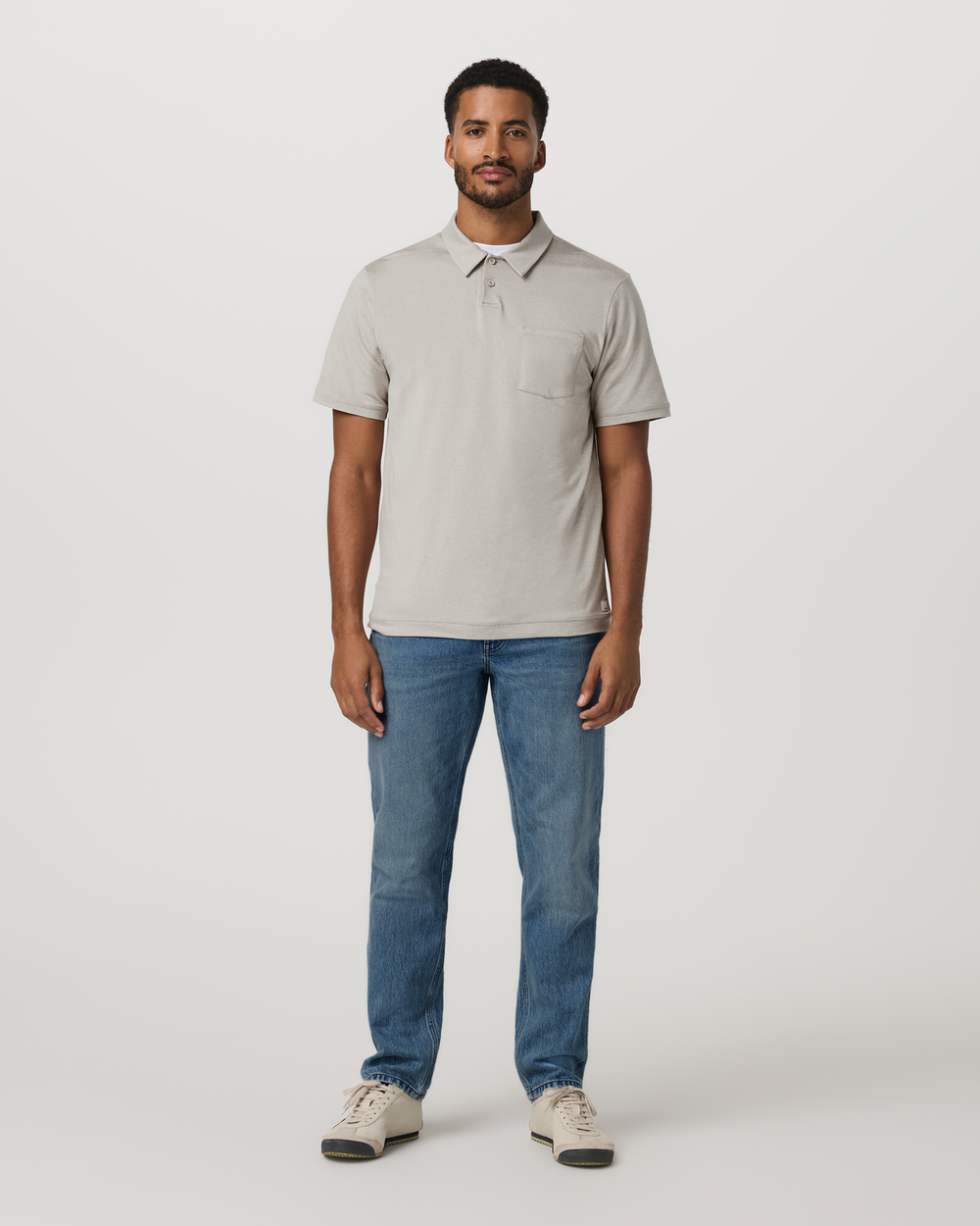 Vuori Short Sleeve Ponto Performance Polo Dark Salt Heather