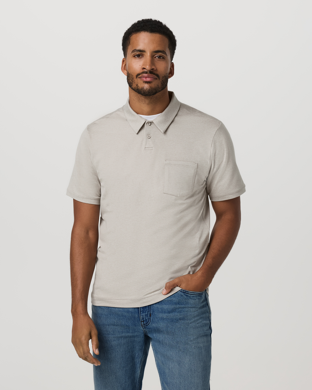 Vuori Short Sleeve Ponto Performance Polo Dark Salt Heather