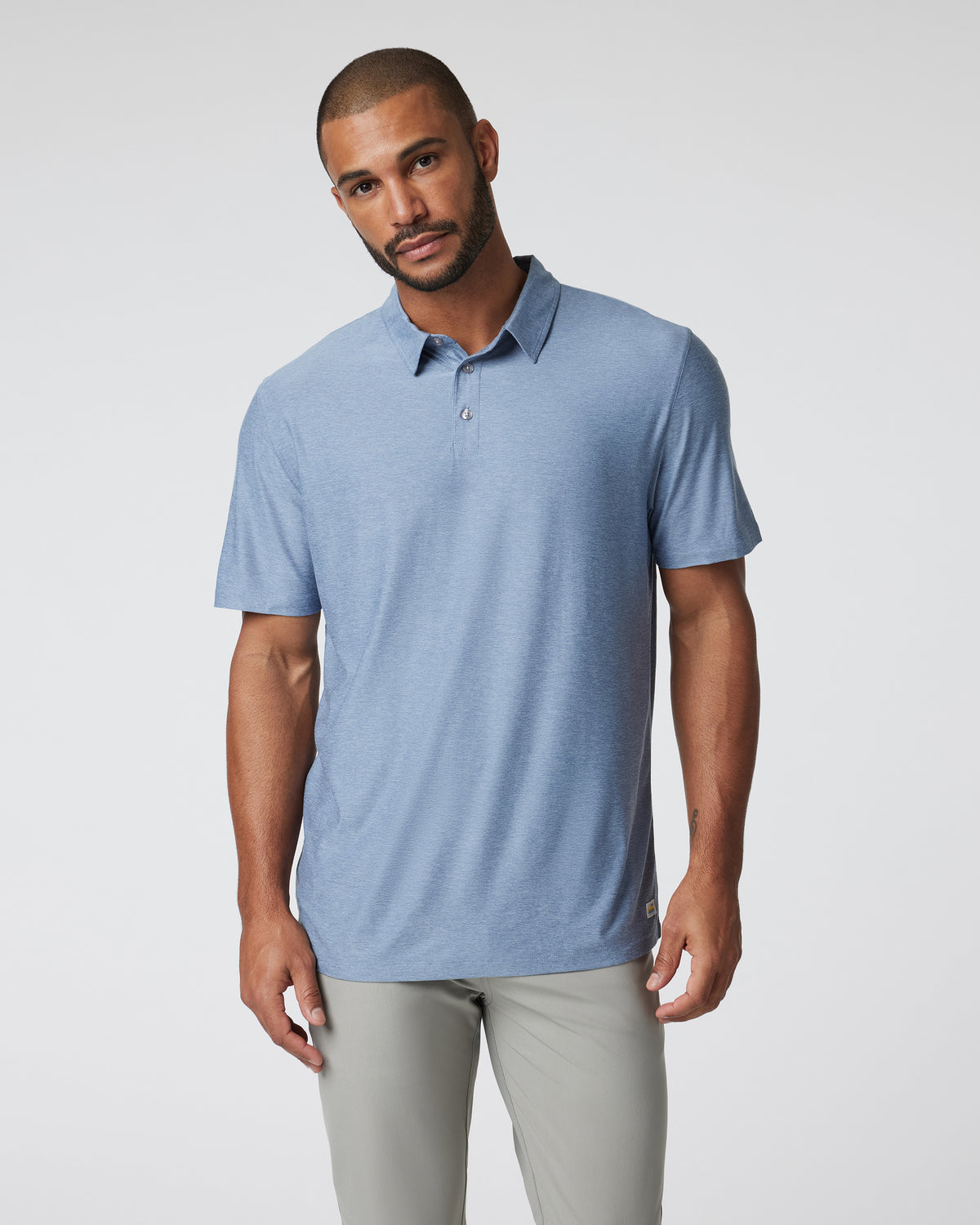 Vuori Strato Tech Polo Men's Chambray Heather Polo
