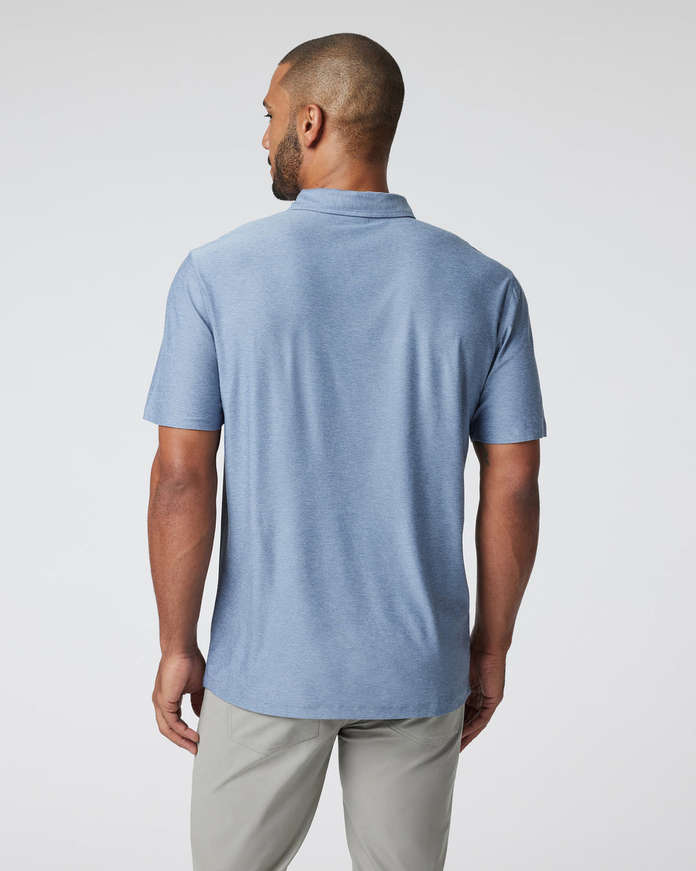 Vuori Strato Tech Polo Men's Chambray Heather Polo