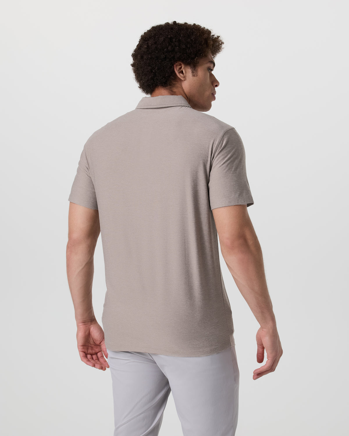 Vuori Strato Tech Polo Men's Mocha Heather Polo
