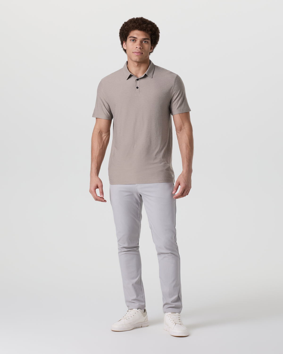 Vuori Strato Tech Polo Men's Mocha Heather Polo
