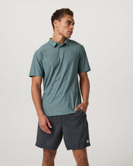 Vuori Strato Tech Polo Men's Bluegrass Heather Polo Shirt