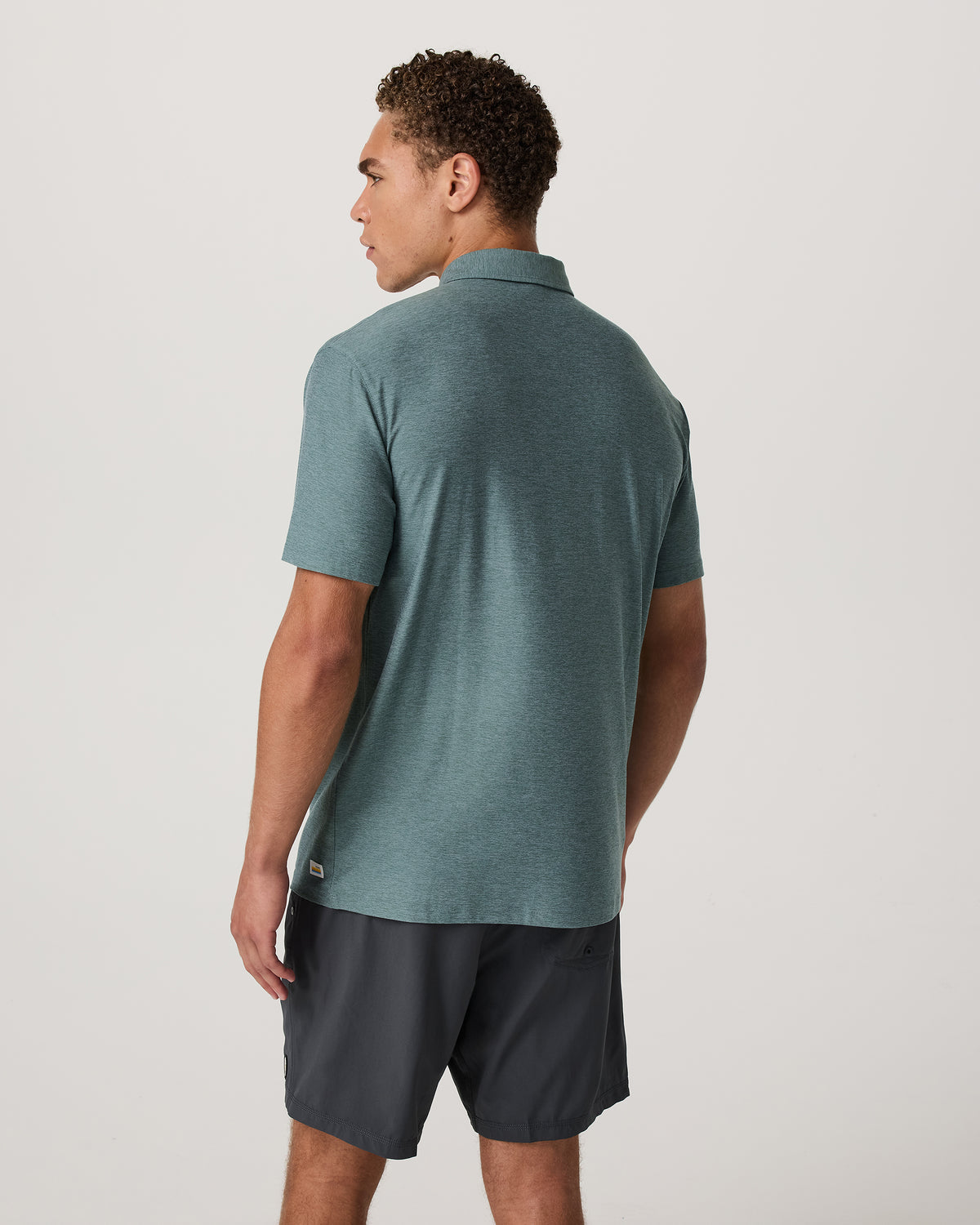 Vuori Strato Tech Polo Men's Bluegrass Heather Polo Shirt