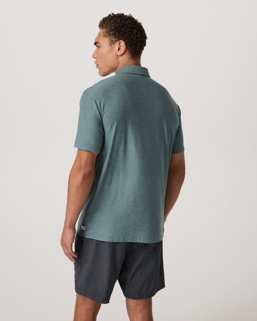 Vuori Strato Tech Polo Men's Bluegrass Heather Polo Shirt