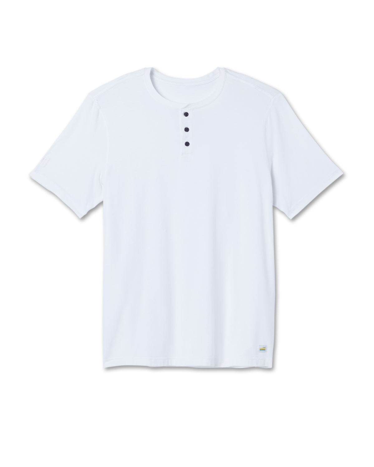 Vuori Short Sleeve Ever Henley Men's White Henley T Shirt
