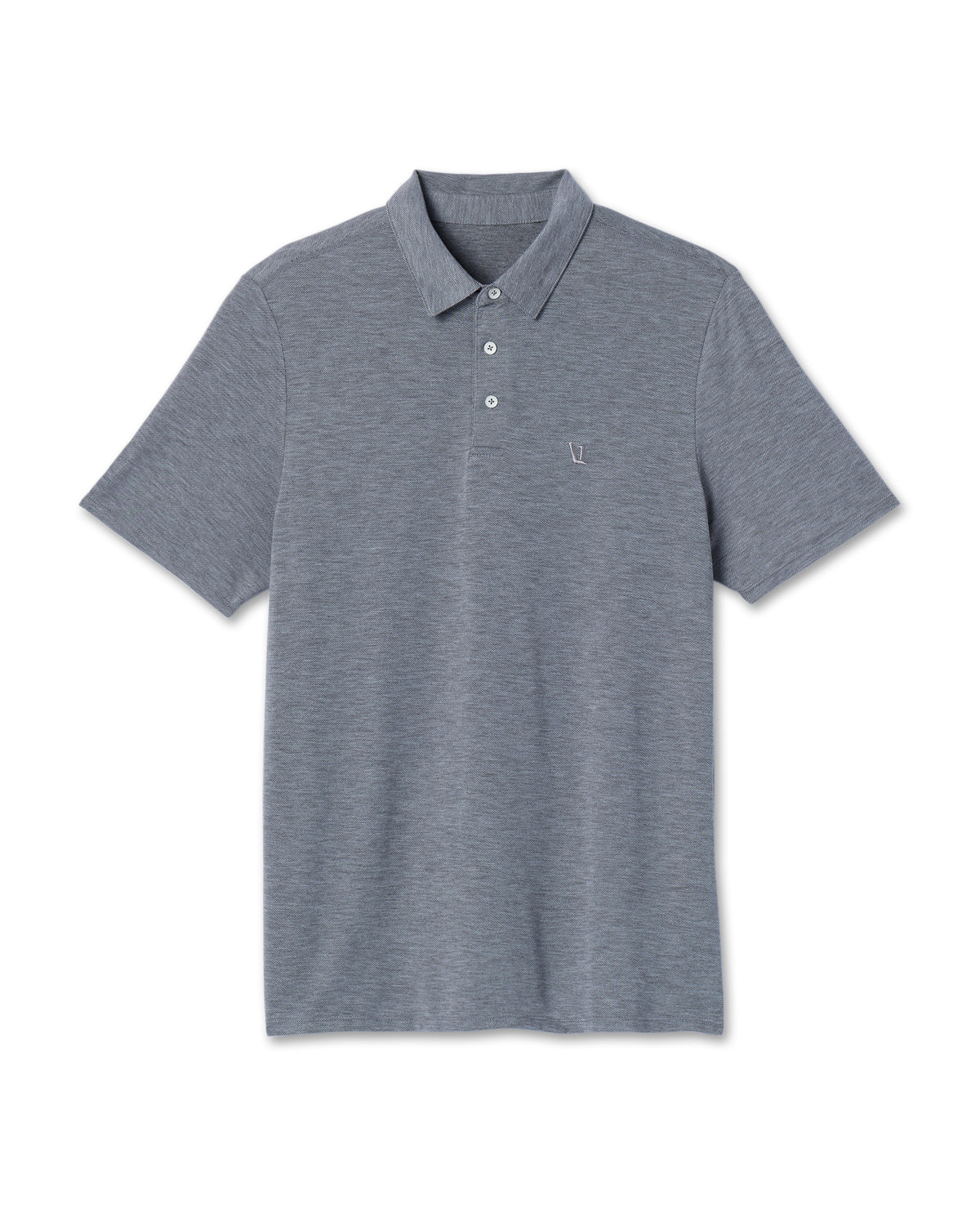 Vuori Knit Twill Polo Men's Heather Grey Golf Polo