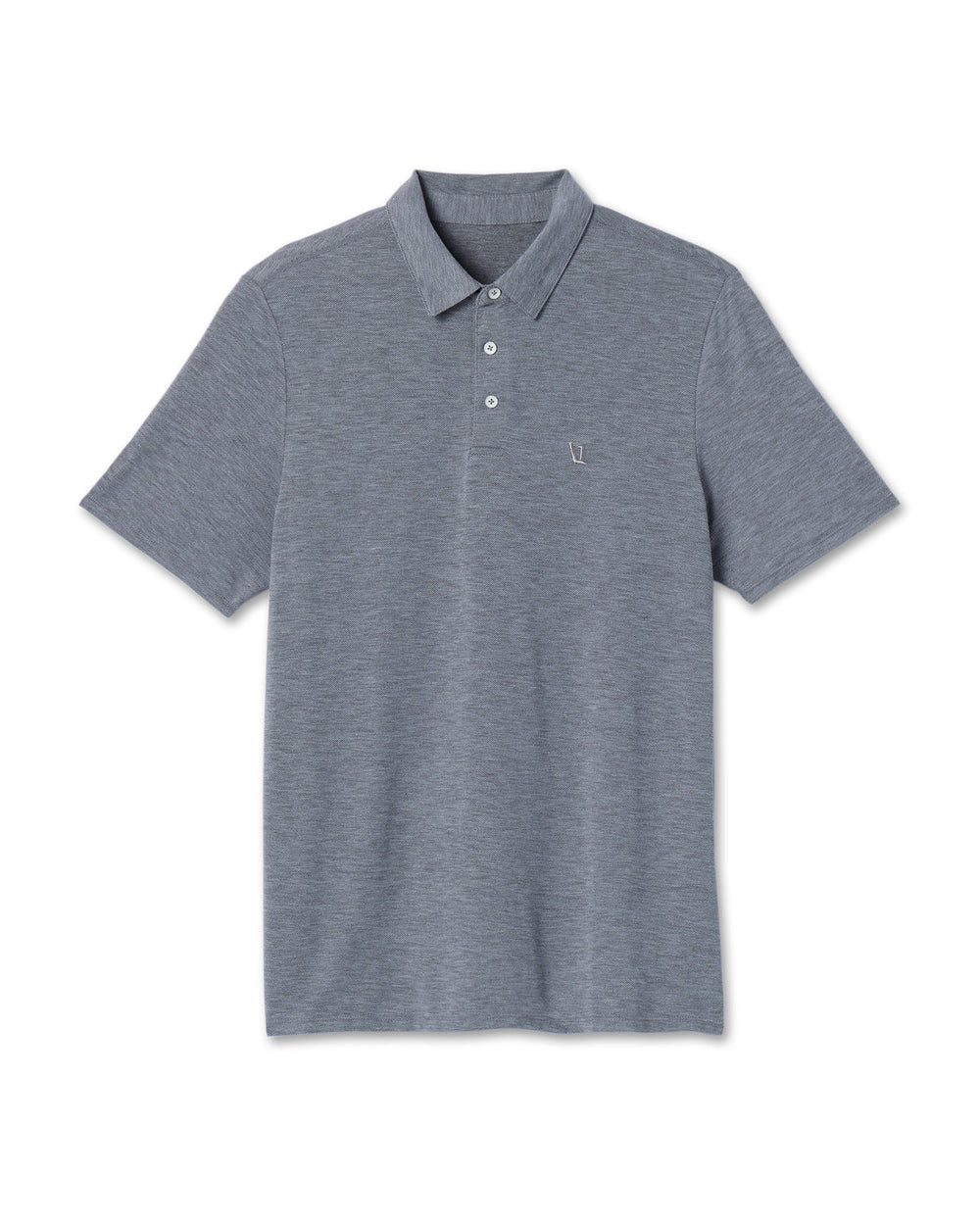 Vuori Knit Twill Polo Men's Heather Grey Golf Polo