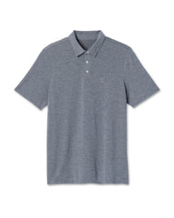 Vuori Knit Twill Polo Men's Heather Grey Golf Polo