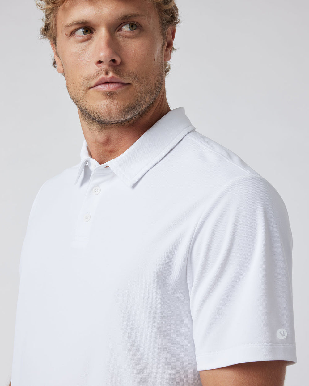 Vuori Gamepoint Polo Men's White Tennis Shirt