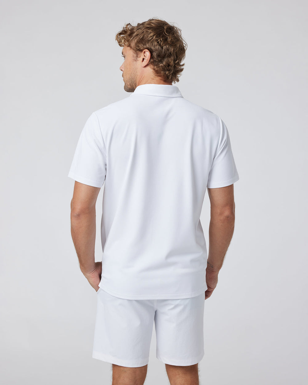 Vuori Gamepoint Polo Men's White Tennis Shirt