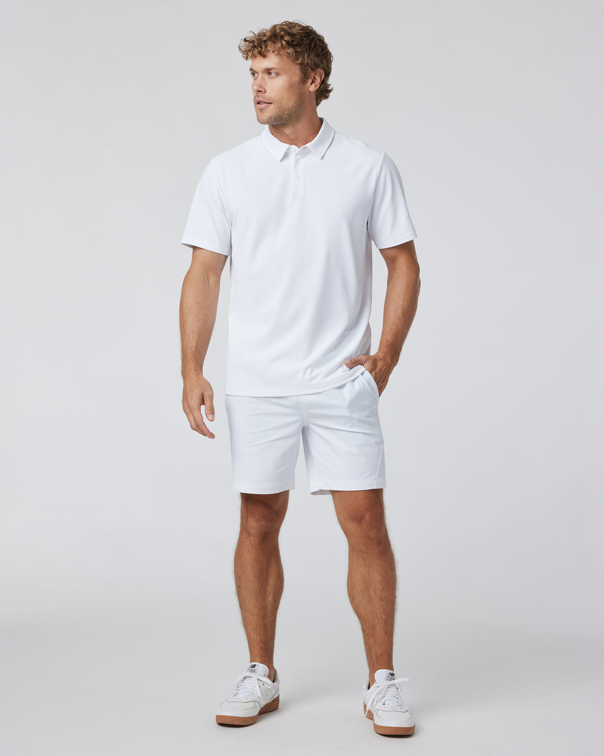 Vuori Gamepoint Polo Men's White Tennis Shirt