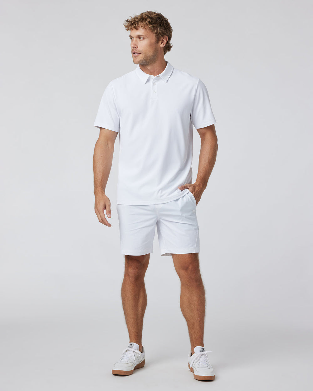 Vuori Gamepoint Polo Men's White Tennis Shirt