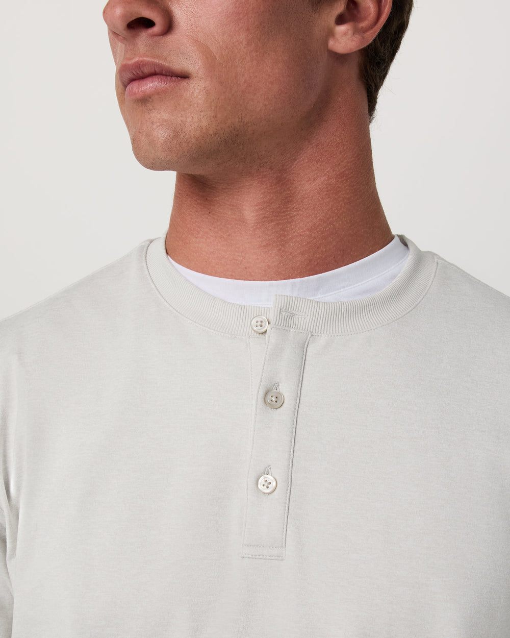 Vuori Men's Long Sleeve Coronado Henley - Relaxed Salt Heather