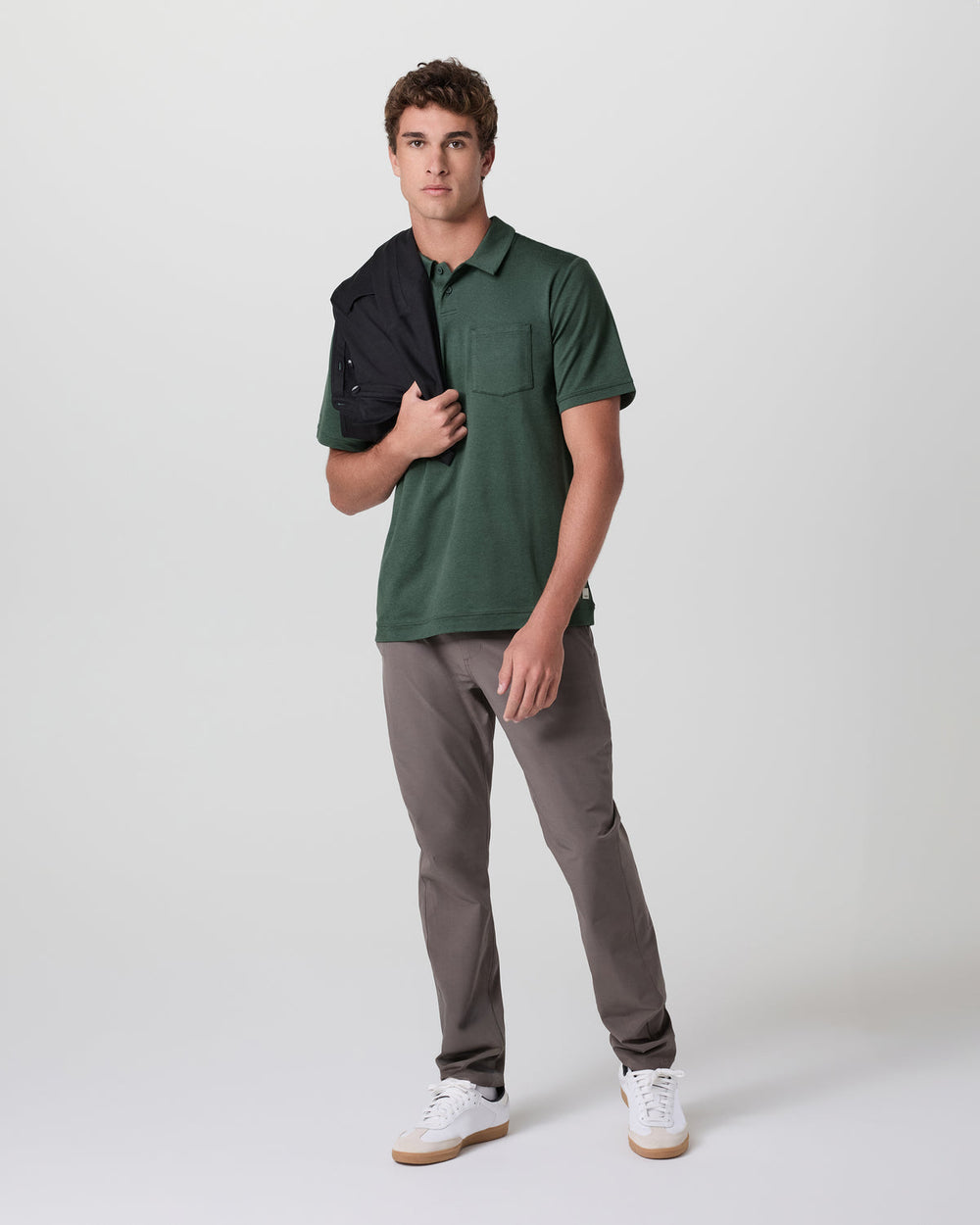 Vuori Short Sleeve Ponto Performance Polo Marsh Heather