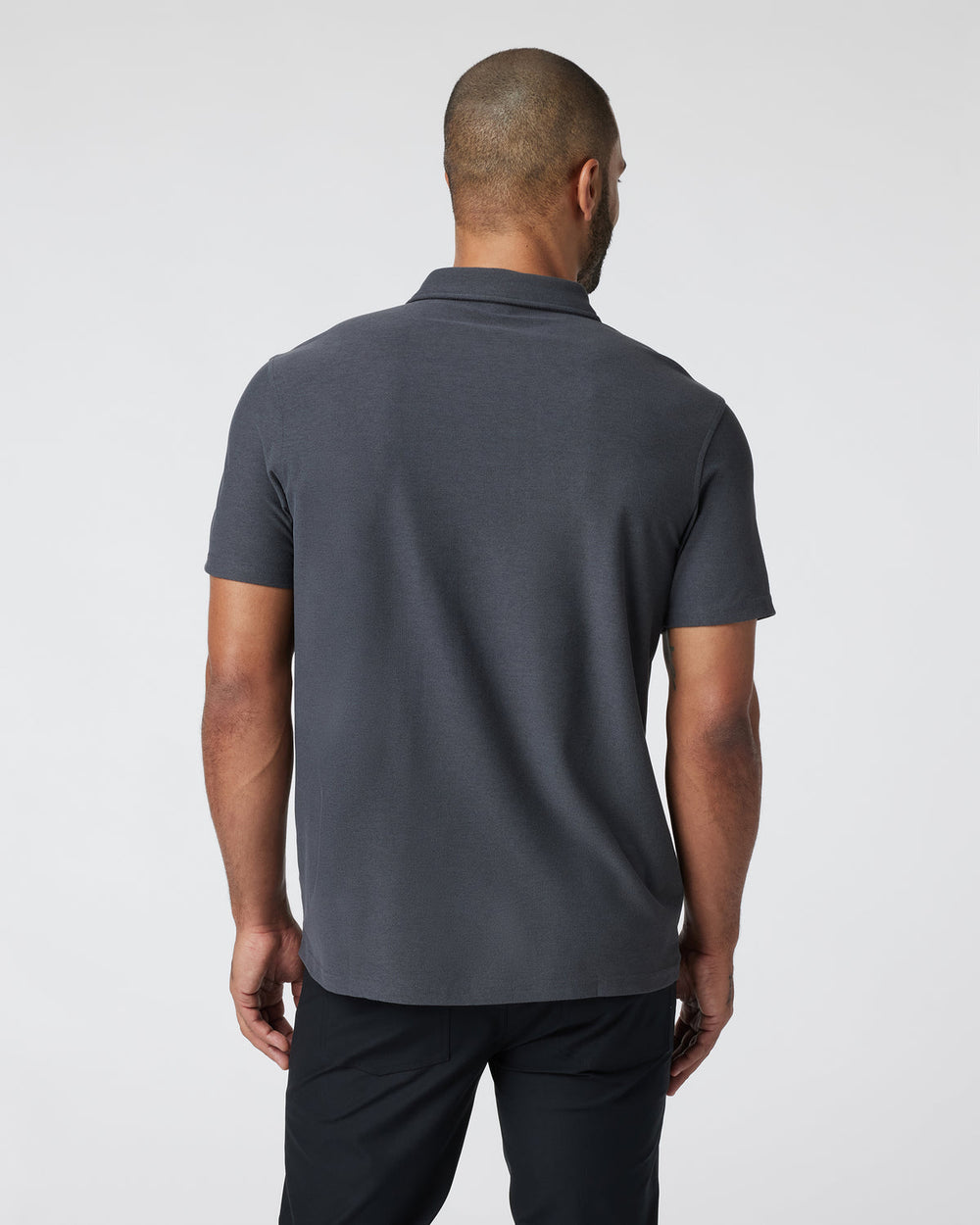 Vuori Short Sleeve Ace Button Down Men's Charcoal Shirt