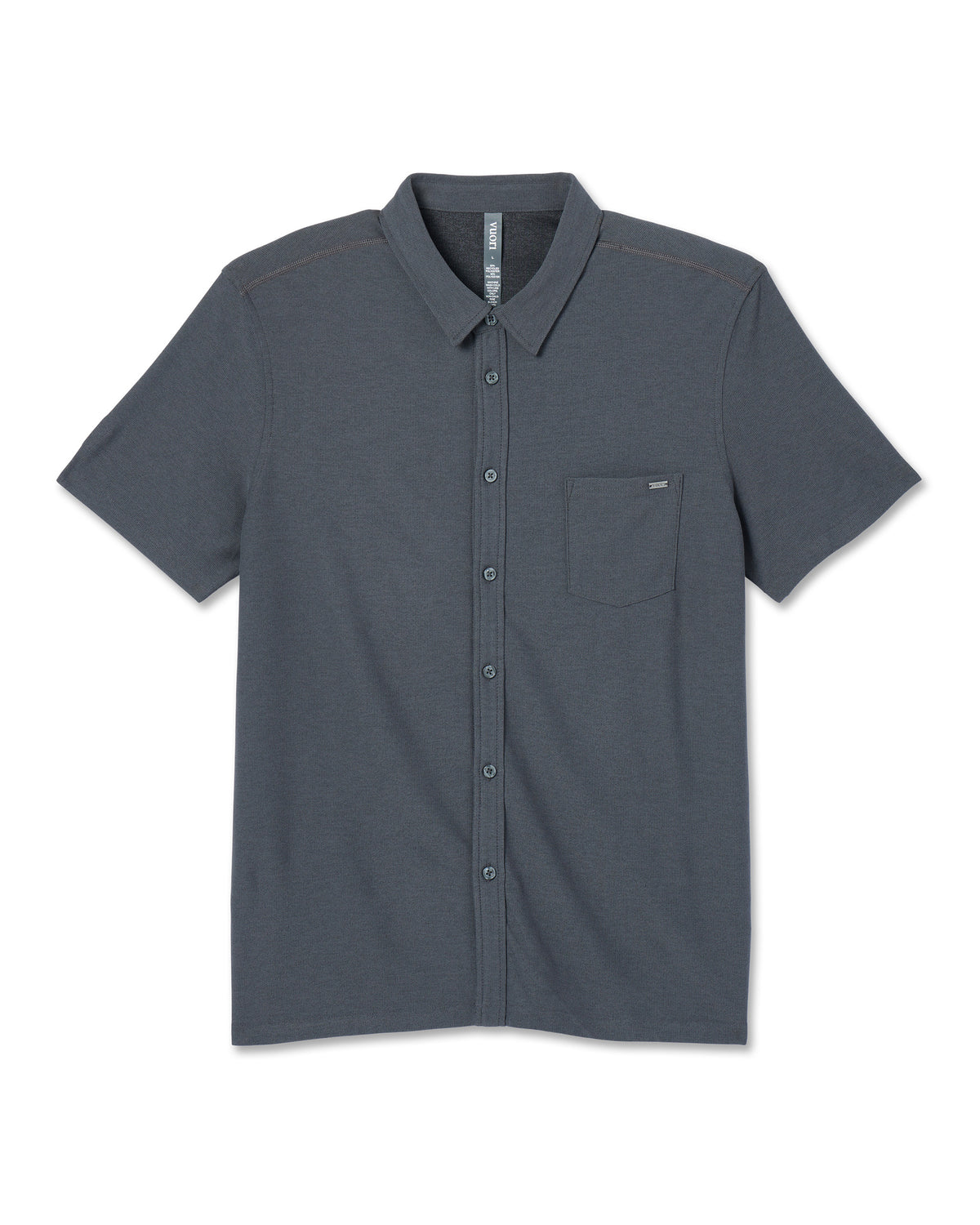 Vuori Short Sleeve Ace Button Down Men's Charcoal Shirt