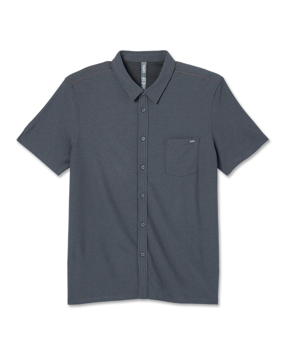 Vuori Short Sleeve Ace Button Down Men's Charcoal Shirt