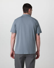 Vuori Short Sleeve Feather Polo Dusty Blue