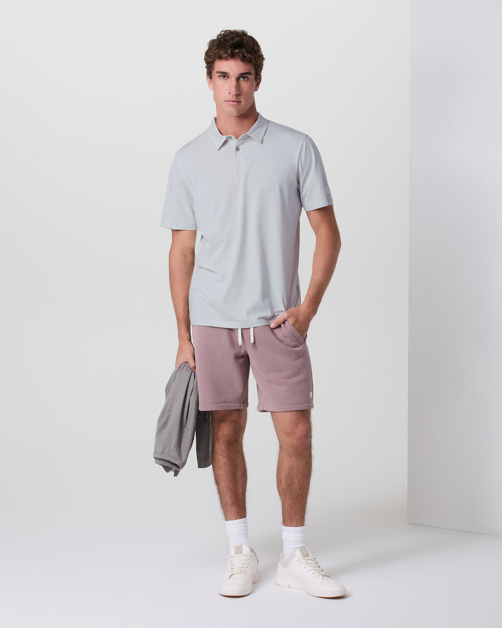 Vuori Short Sleeve Feather Polo Frost Grey