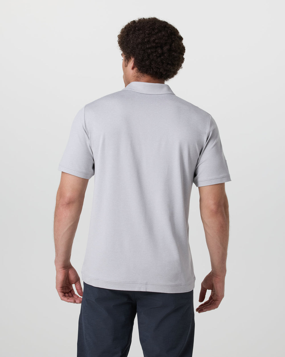 Vuori Short Sleeve Ponto Performance Polo Frost Grey Heather