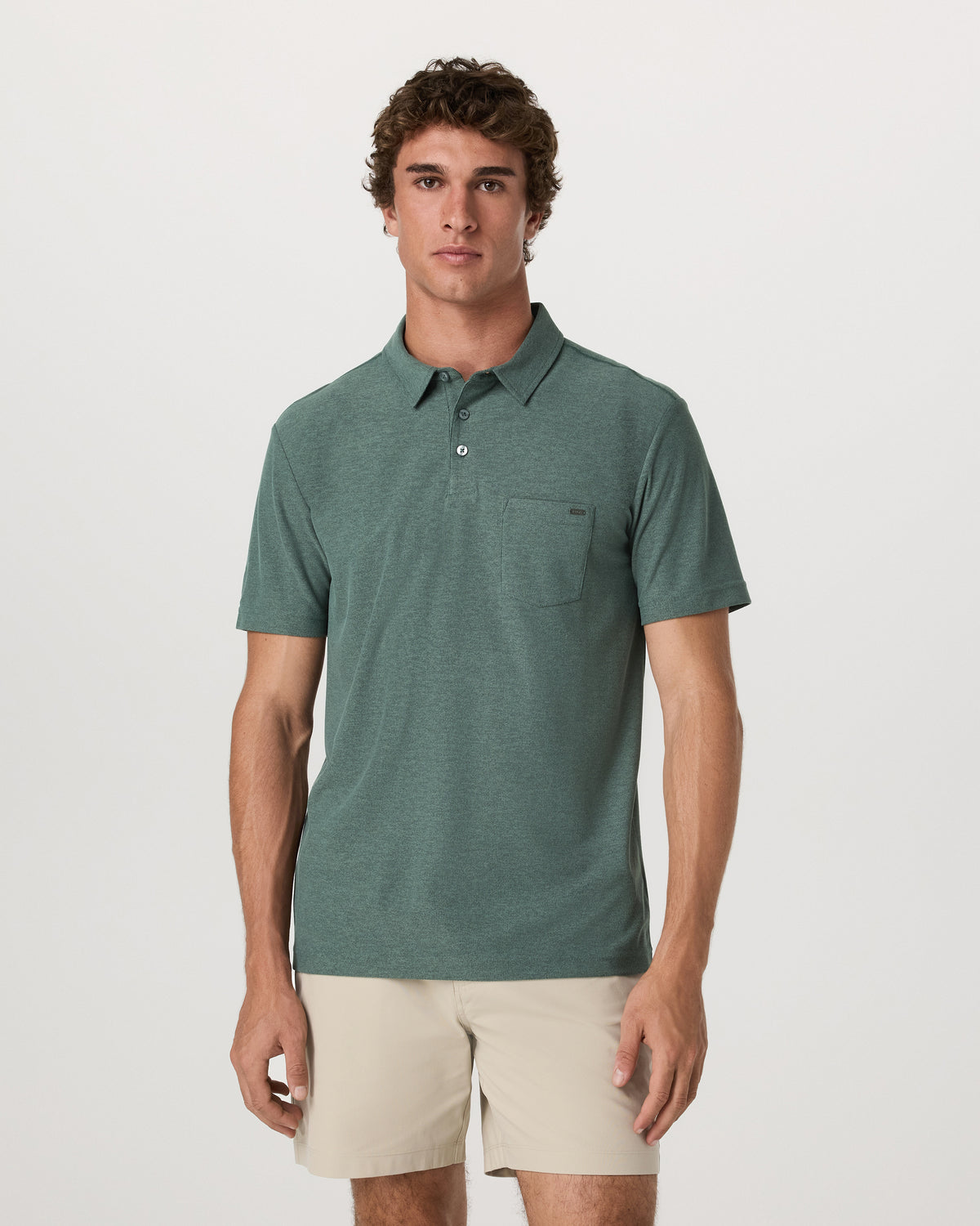 Vuori Ace Polo Men's Agate Green Performance Polo Shirt