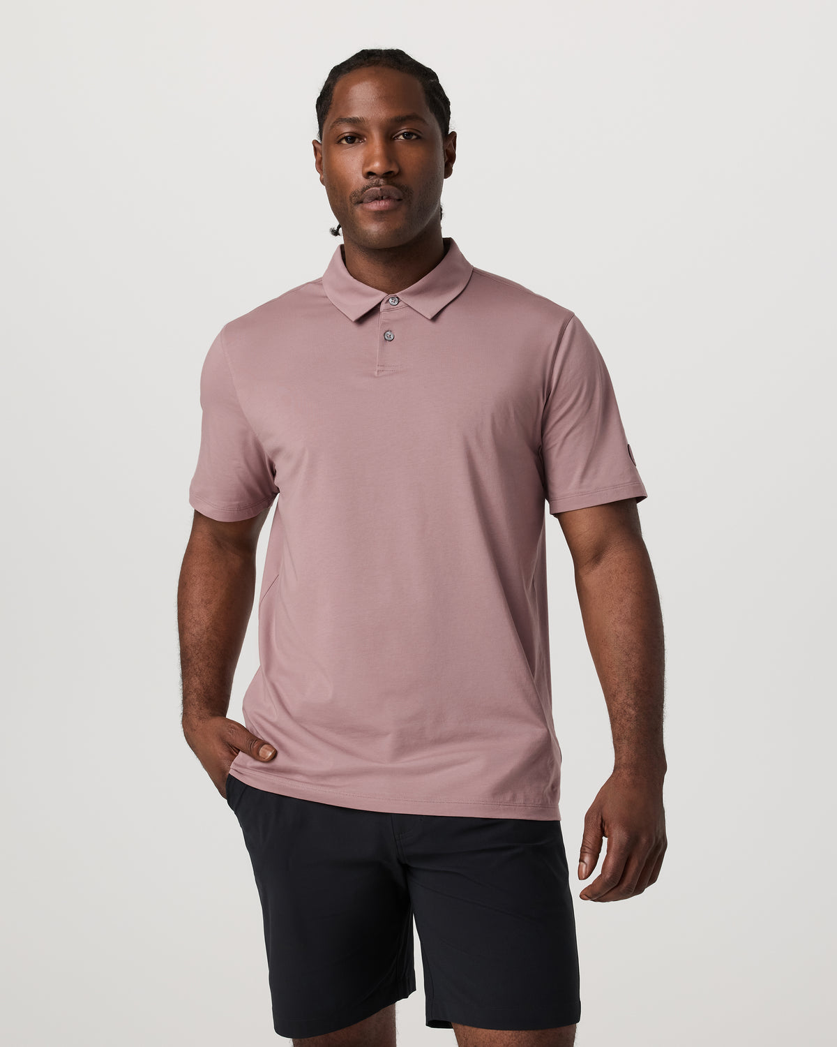 Vuori Short Sleeve Feather Polo Zion Rose