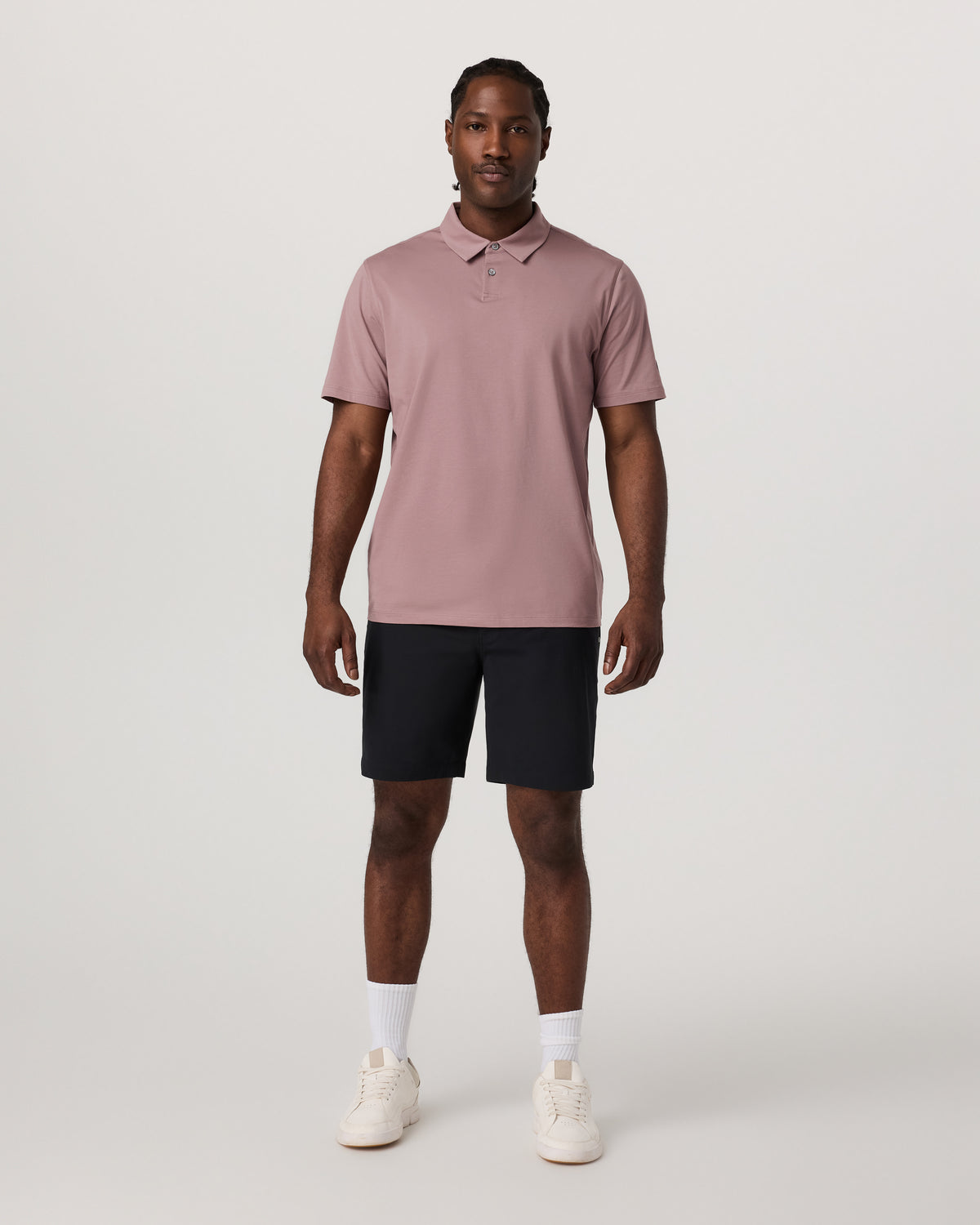 Vuori Short Sleeve Feather Polo Zion Rose