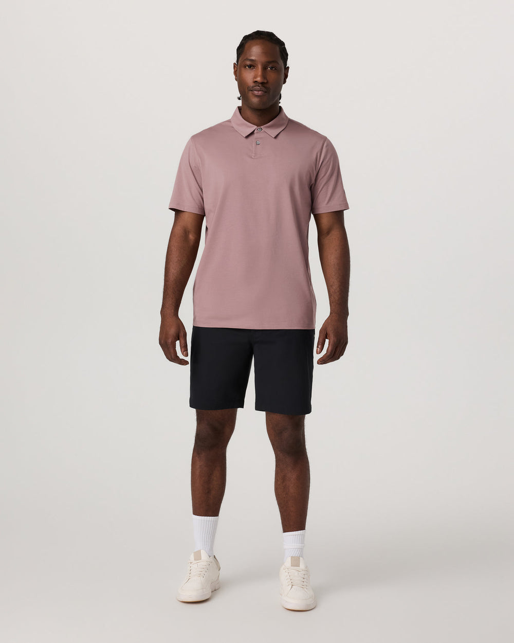 Vuori Short Sleeve Feather Polo Zion Rose
