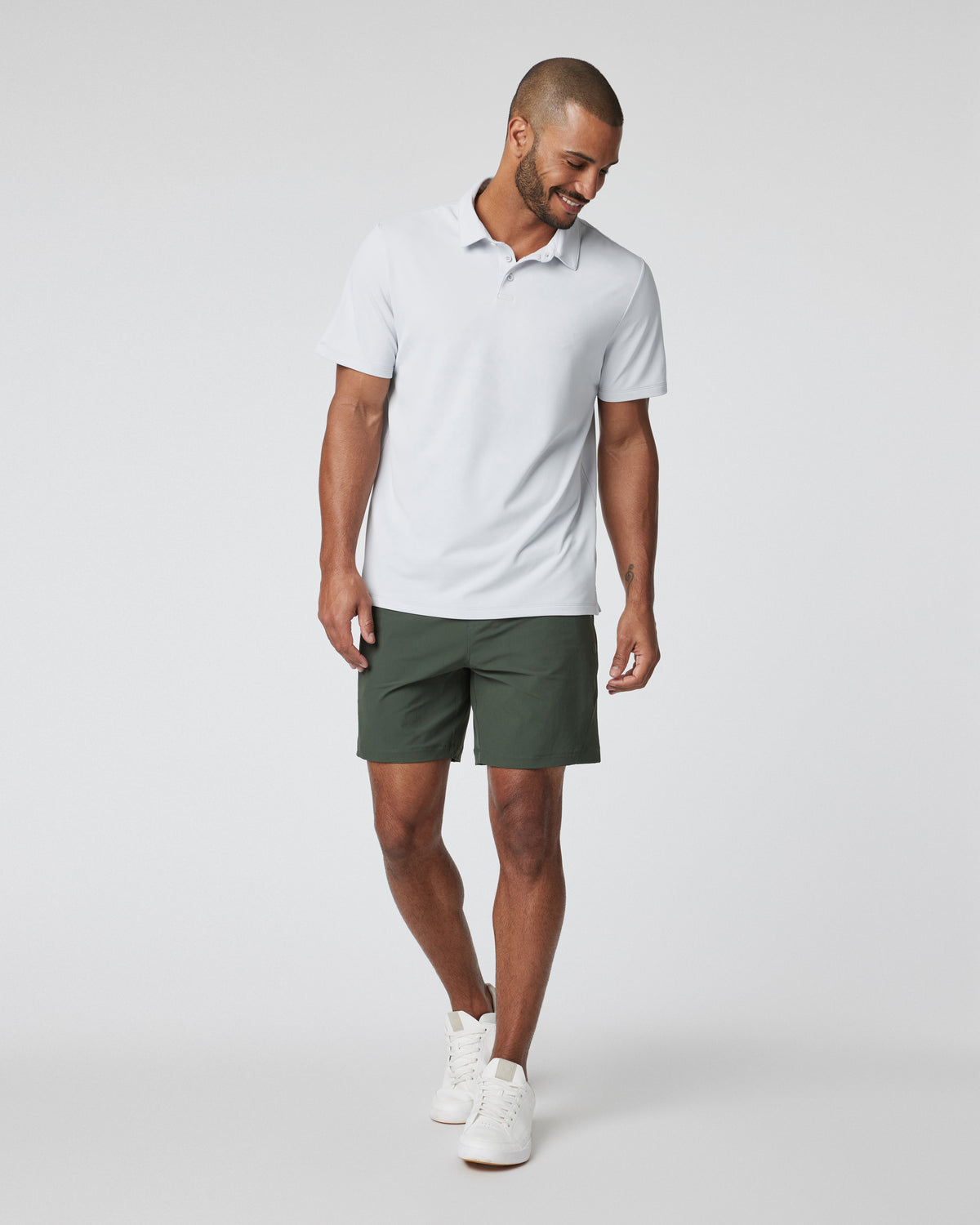 Vuori Gamepoint Polo Men's Frost Grey Tennis Polo