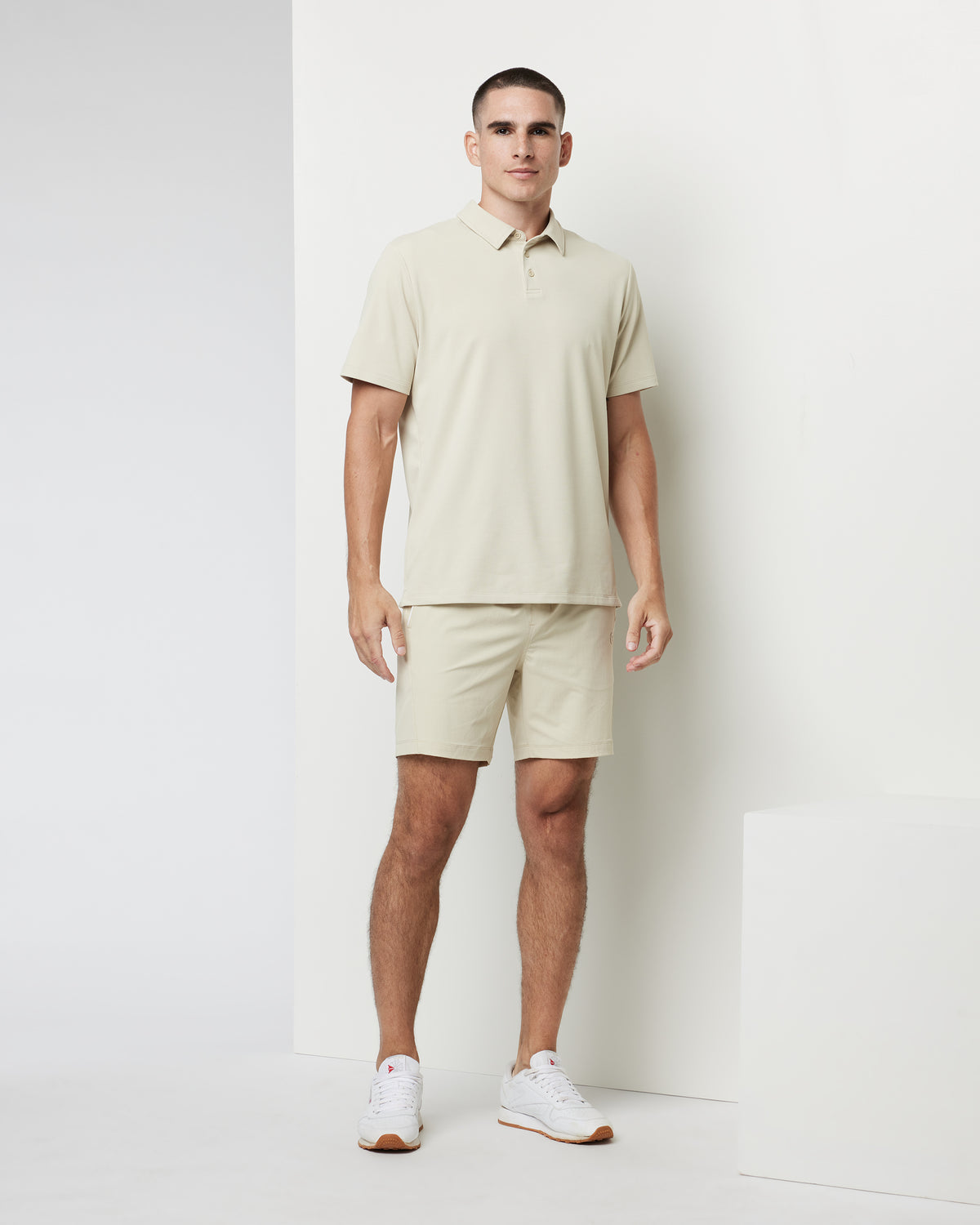 Vuori Gamepoint Polo Men's Cashew Tennis Polo