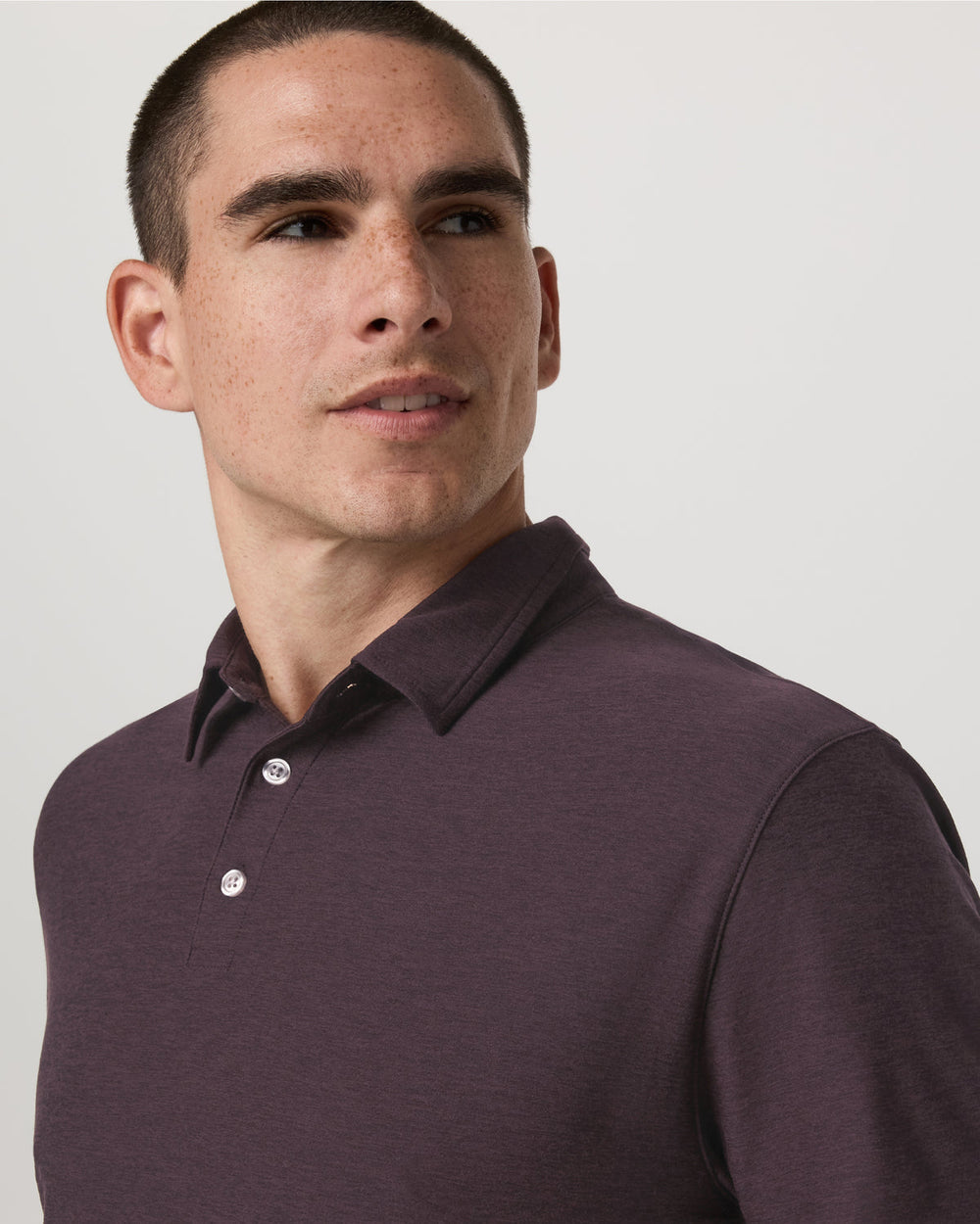 Vuori Strato Tech Polo Men's Raisin Heather Performance Shirt