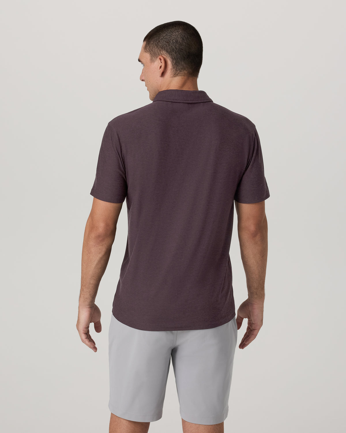 Vuori Strato Tech Polo Men's Raisin Heather Performance Shirt