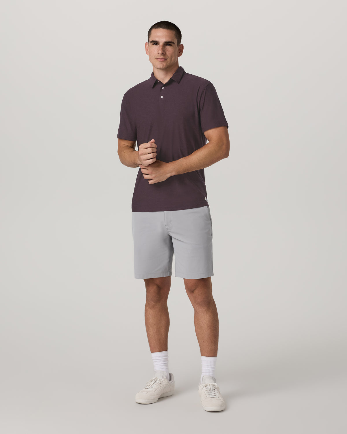 Vuori Strato Tech Polo Men's Raisin Heather Performance Shirt