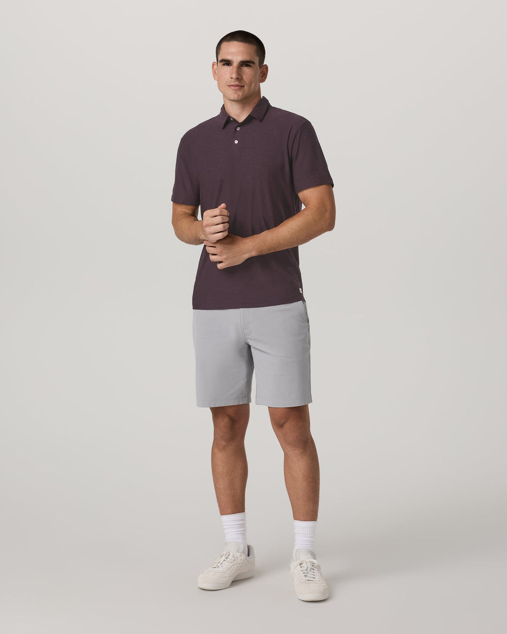 Vuori Strato Tech Polo Men's Raisin Heather Performance Shirt
