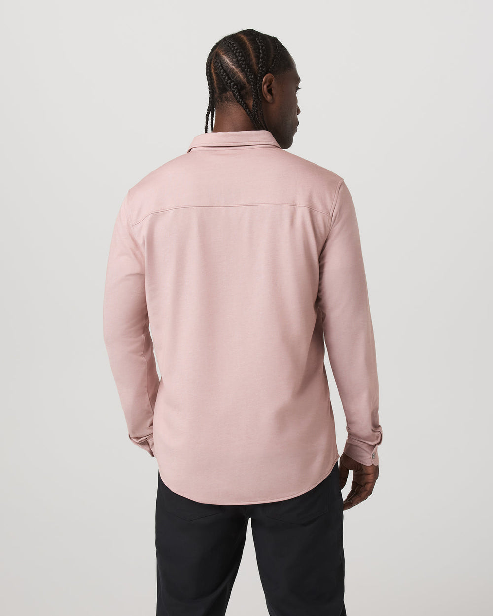 Vuori Long Sleeve Knit Oxford Button Down - Classic Fit Mauve