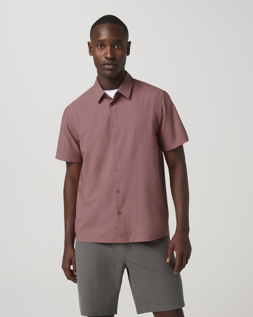 Vuori Short Sleeve Manhattan Button Down Men's Adobe Shirt