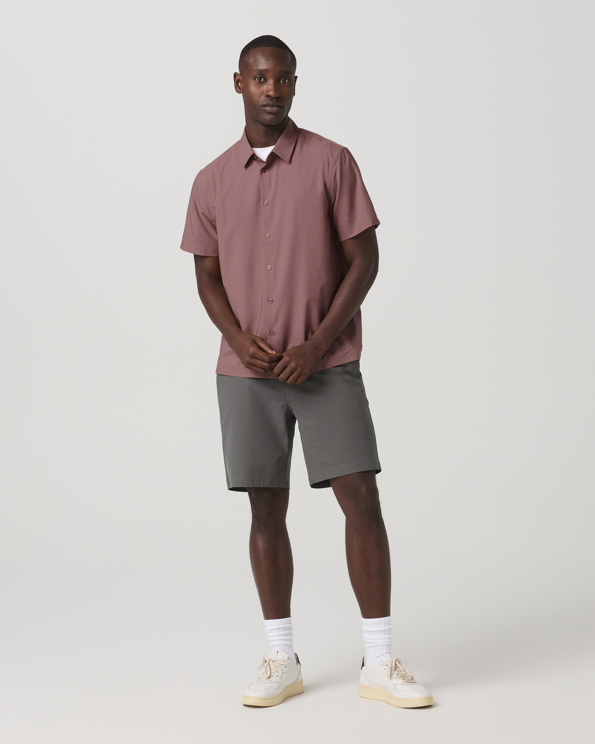 Vuori Short Sleeve Manhattan Button Down Men's Adobe Shirt