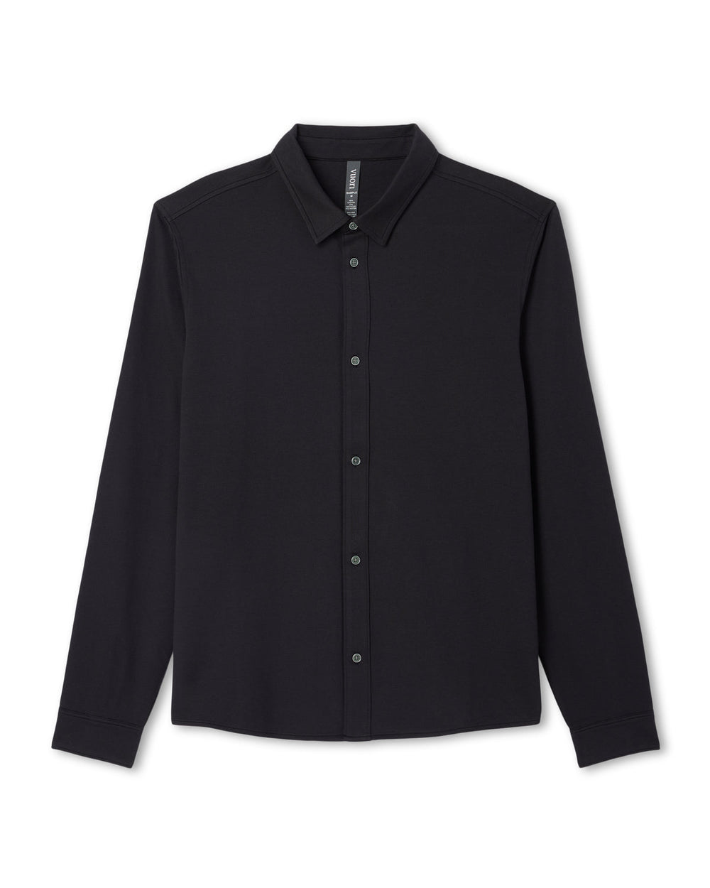Vuori Long Sleeve Knit Oxford Button Down Men's Black Shirt