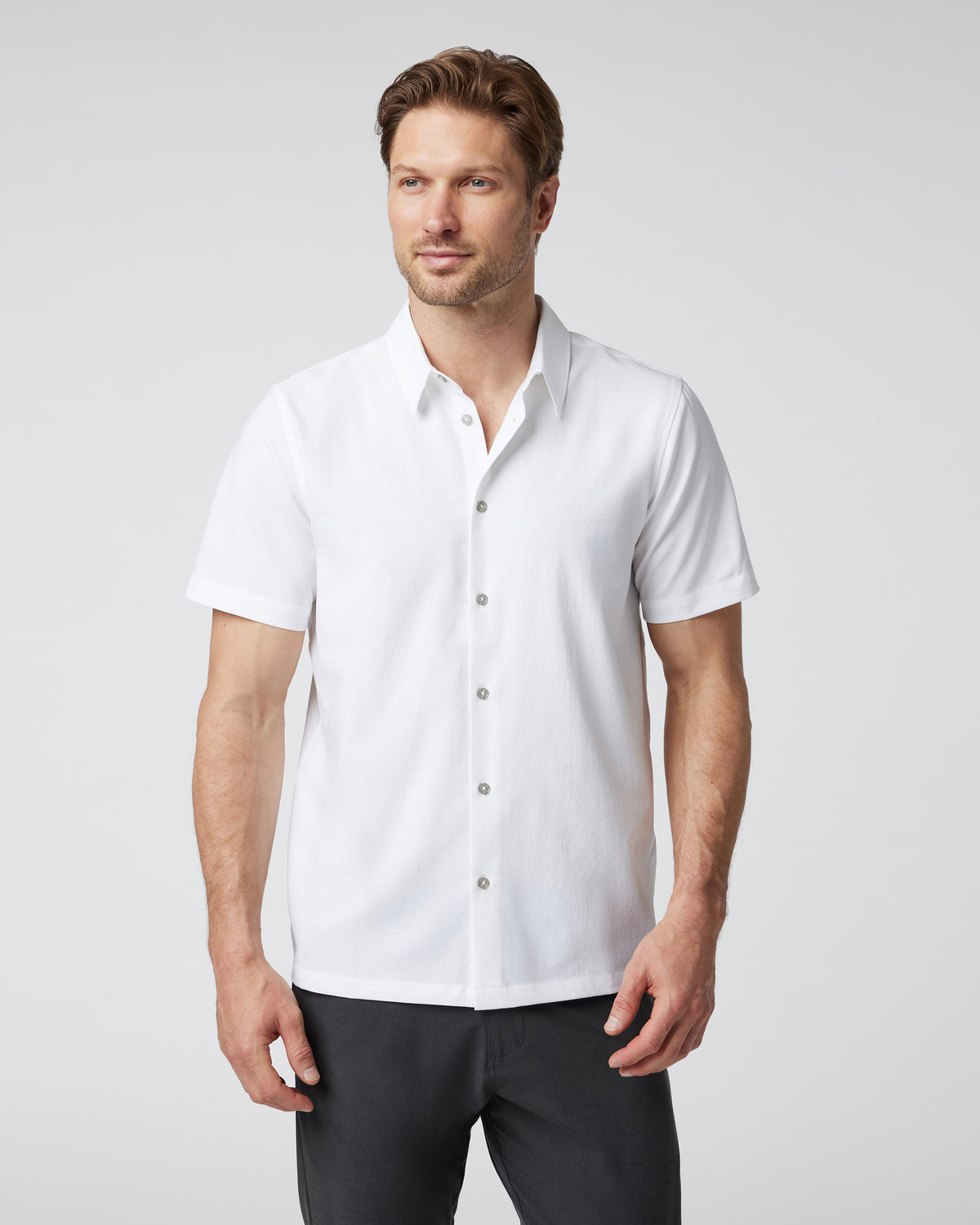 Vuori Short-Sleeve Manhattan Button Down White