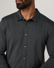 Vuori Men's Long Sleeve Ponto Button Down Charcoal Heather