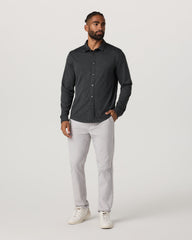 Vuori Men's Long Sleeve Ponto Button Down Charcoal Heather