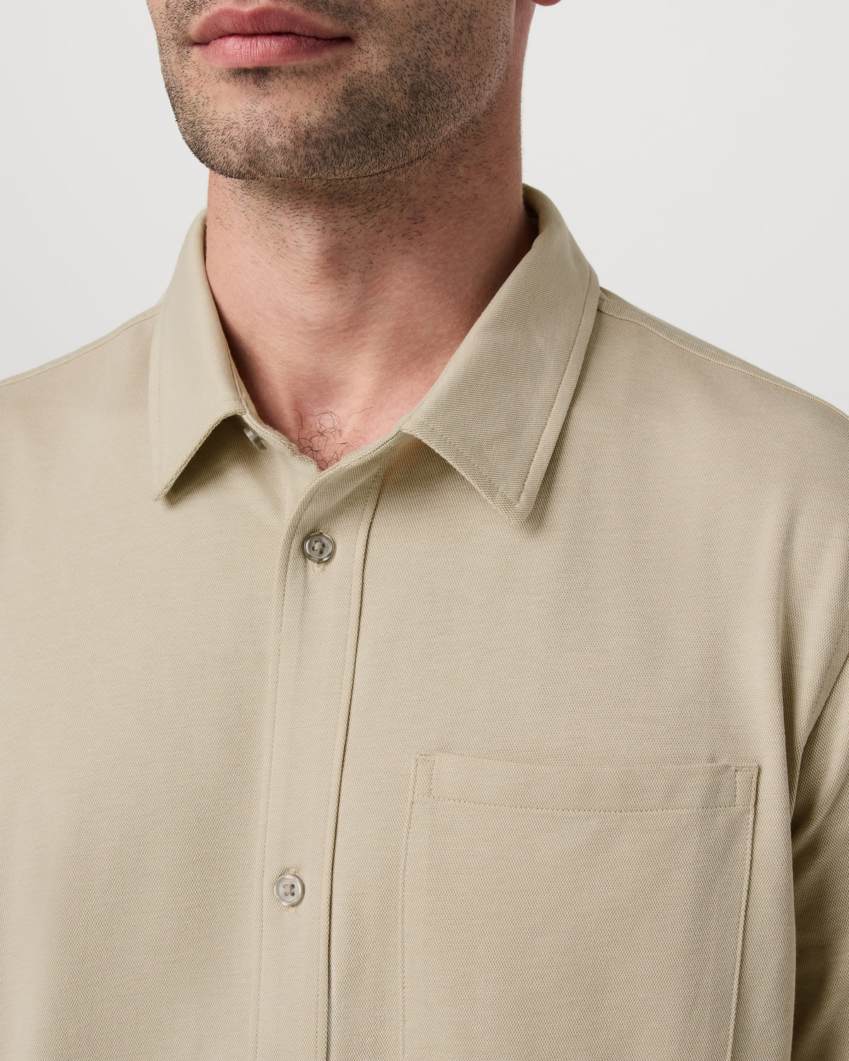 Vuori Short Sleeve Knit Oxford Button Down - Classic Fit Trench