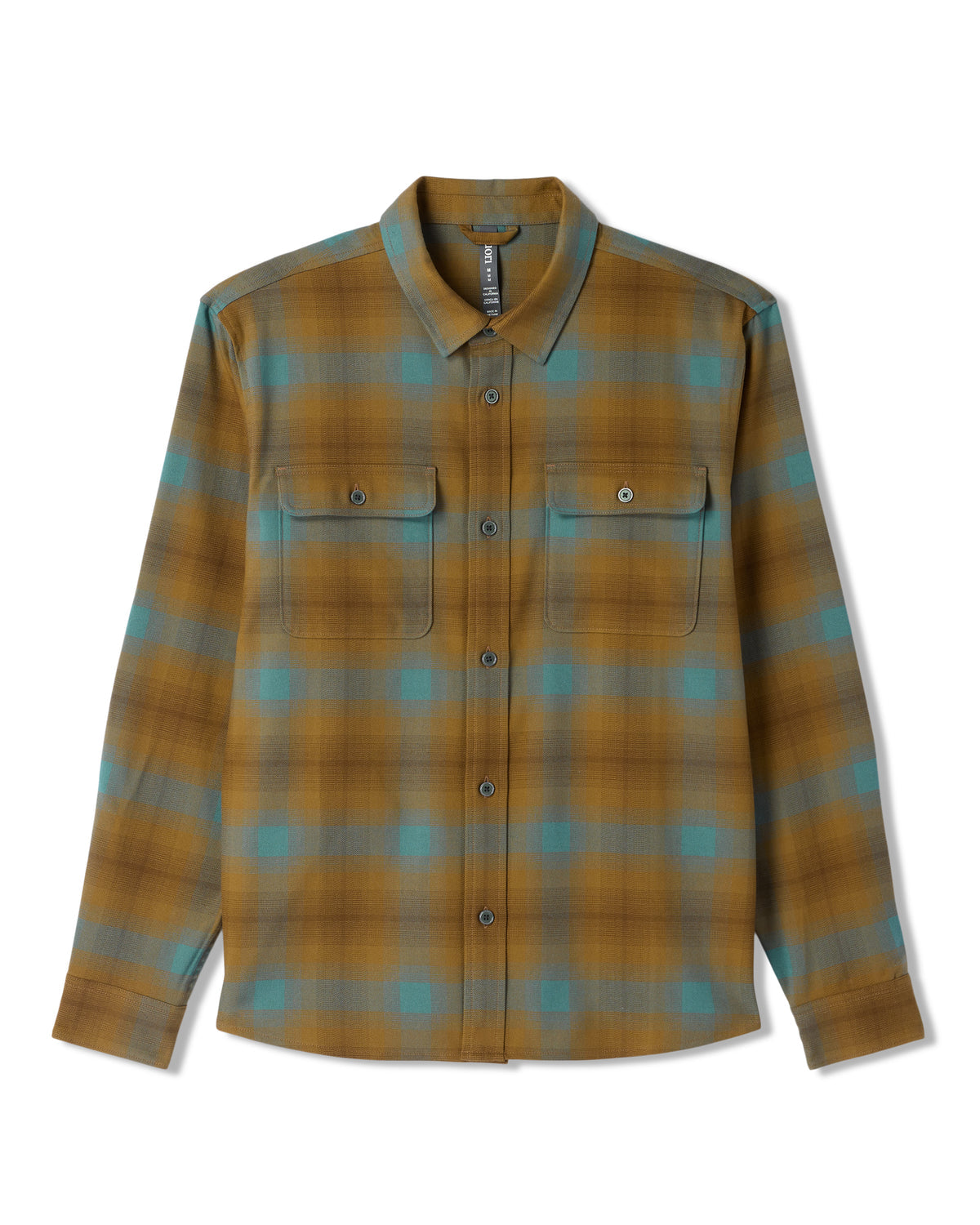 Vuori Long Sleeve Flannel Button Down Men's Bluegrass Shirt