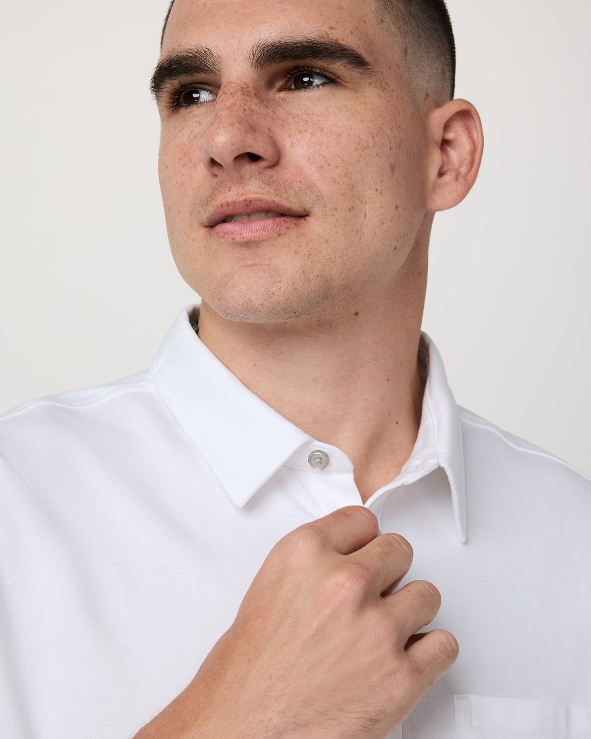 Vuori Short Sleeve Knit Oxford Button Down - Classic Fit White
