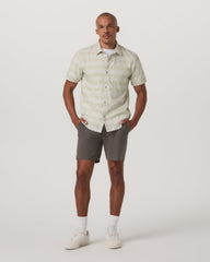 Vuori Men's Short Sleeve Plaid Button Down Shirt Sandalwood