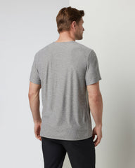 Vuori Strato Tech V-Neck Men's Heather Grey Shirt